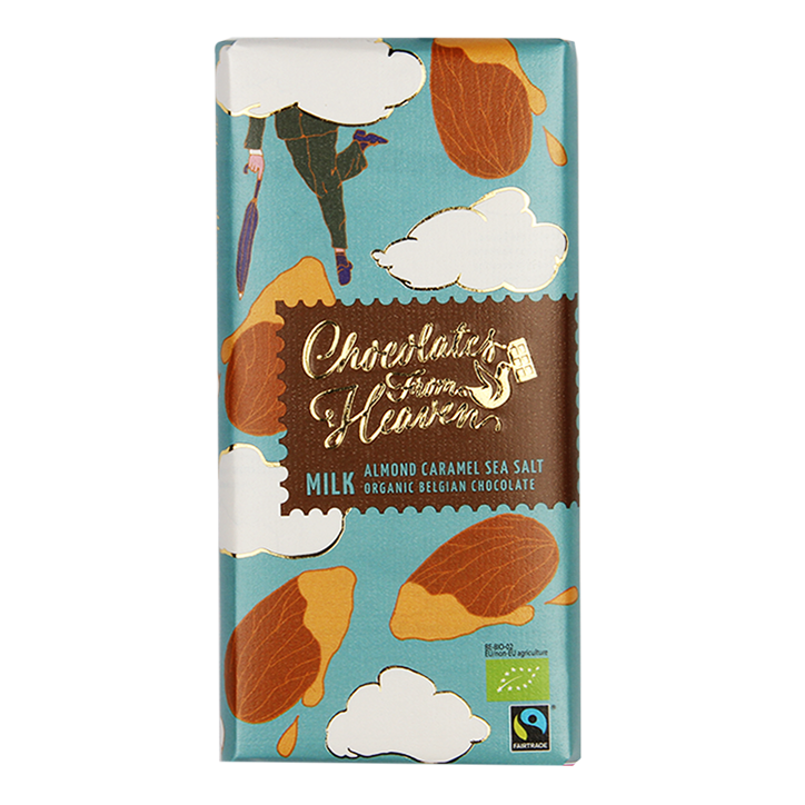 Chocolates From Heaven Chocolat Crémeux aux Amandles Caramélisées Bio